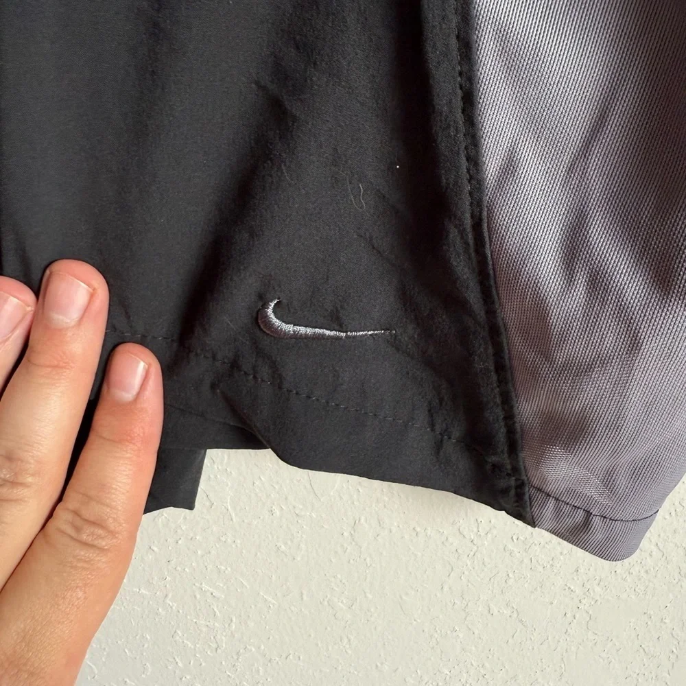 Men’s L Black/Gray Nike Dri-Fit Lightweight, Aquatic, Swim Trunks